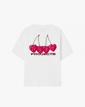 Nude Project Cherry T-shirt White | US-03975DYCE