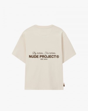 Nude Project Cult T-shirt Cream | US-04937PYSJ