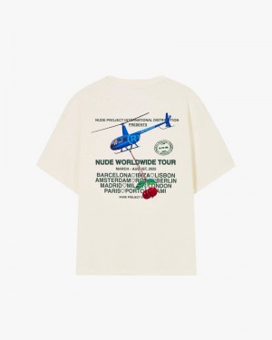 Nude Project Nude Tour T-shirt Cream | US-21094ENWI