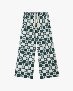 Nude Project Peace Checkered Pants Green / White | US-43869PNKW