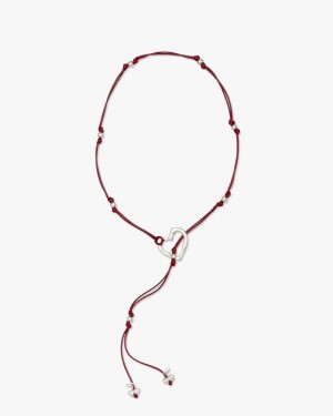 Nude Project The Y Necklace Red | US-34681ZVLO