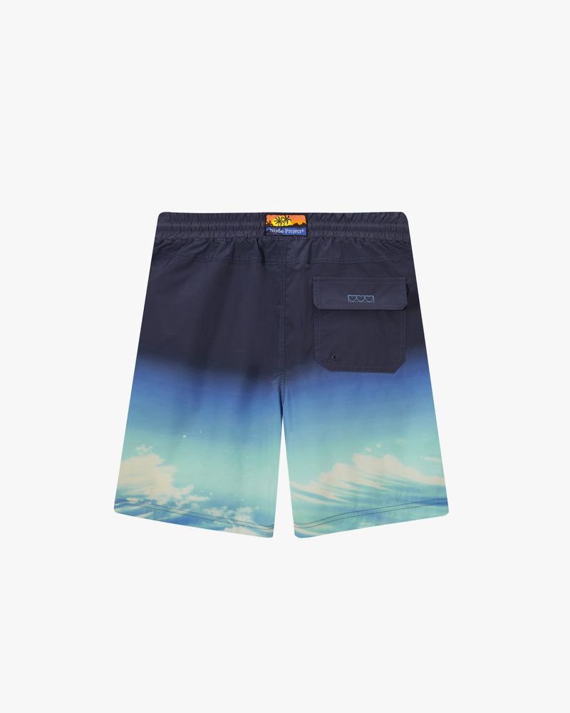 Nude Project A Trip Swim Shorts Navy / Blue | US-13042IKSC