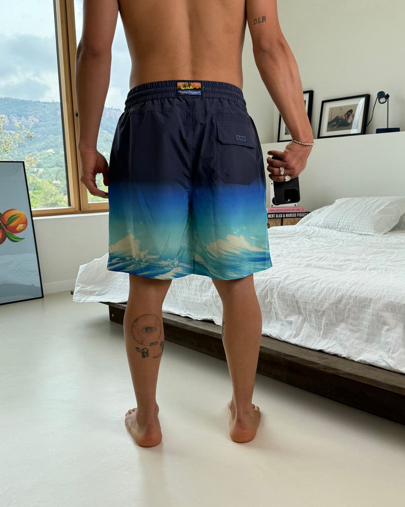 Nude Project A Trip Swim Shorts Navy / Blue | US-13042IKSC