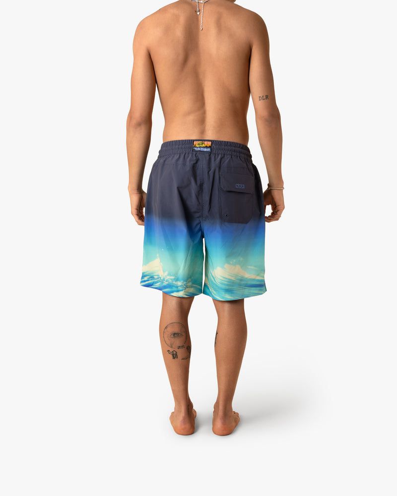 Nude Project A Trip Swim Shorts Navy / Blue | US-13042IKSC