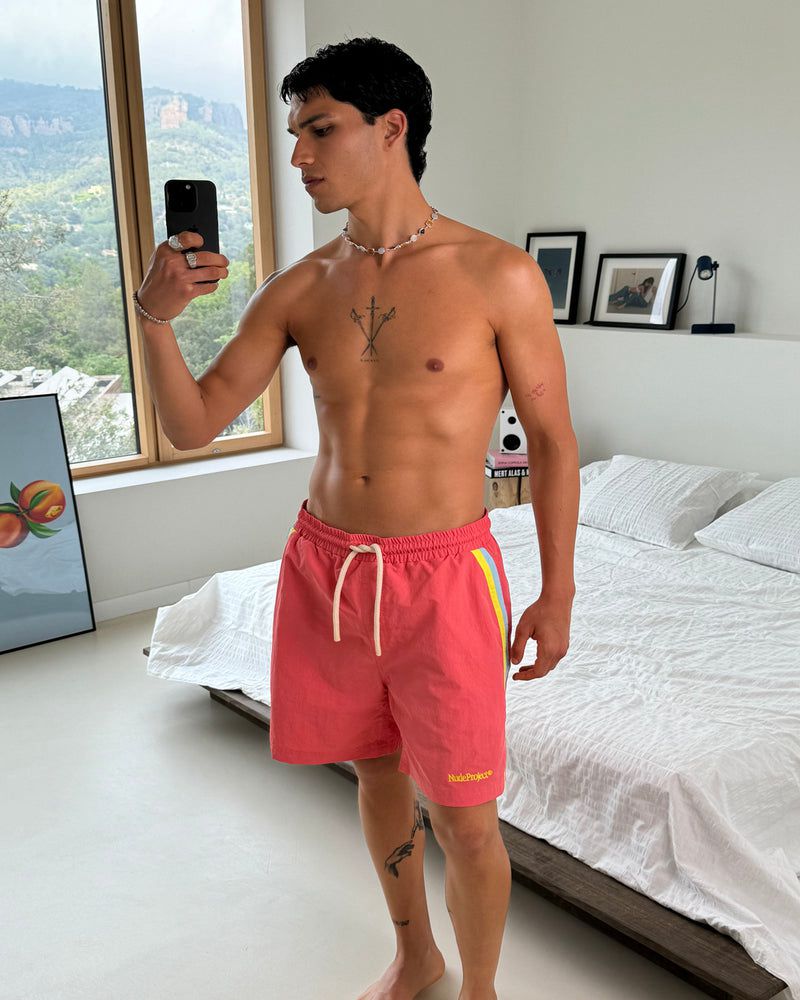 Nude Project Benirras Swim Shorts Coral | US-83692PFUI