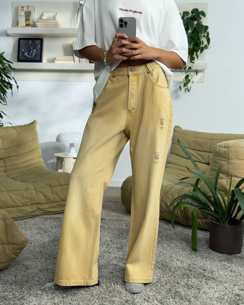 Nude Project Bootcut Pants Yellow | US-78506TAID
