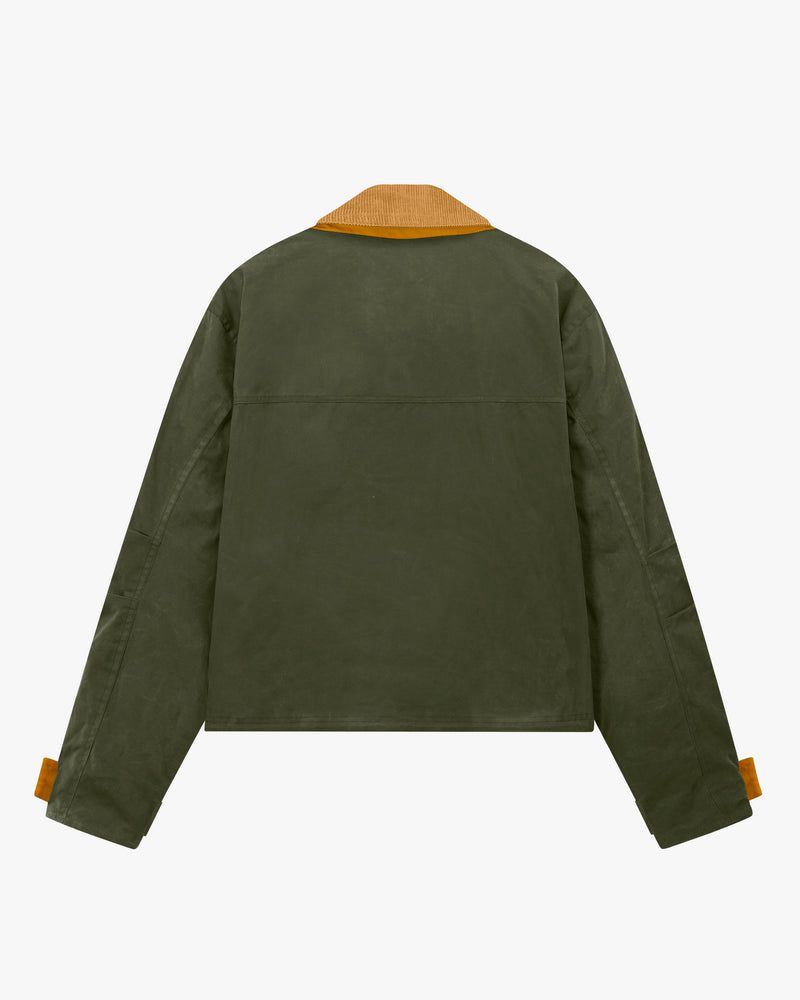 Nude Project Bretagne Waxed Jacket Dark Green | US-90734EHWZ