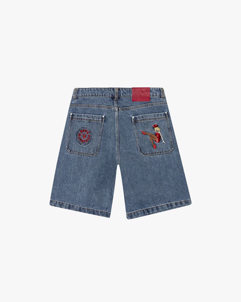 Nude Project Bunny Denim Shorts Navy | US-51830UJCI