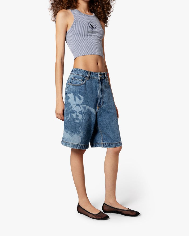Nude Project Bunny Denim Shorts Navy | US-51830UJCI