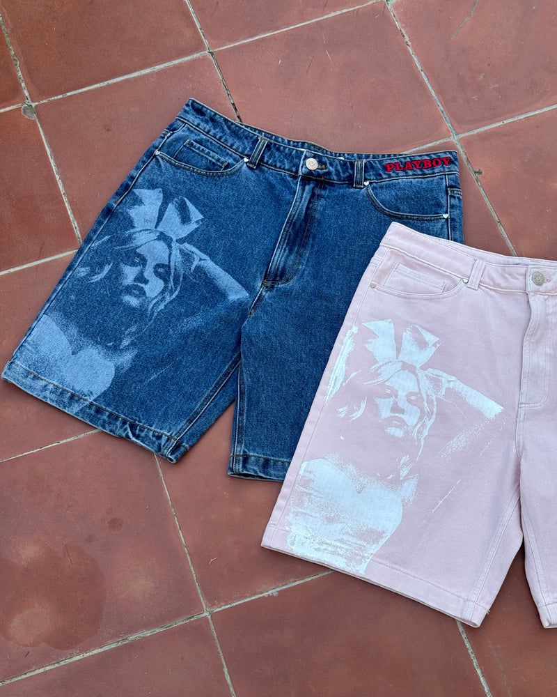 Nude Project Bunny Denim Shorts Navy | US-51830UJCI