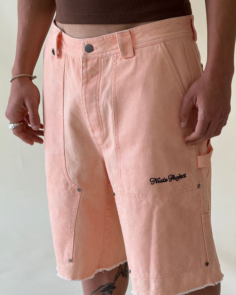 Nude Project Carpenter Shorts Coral | US-64019PKIB