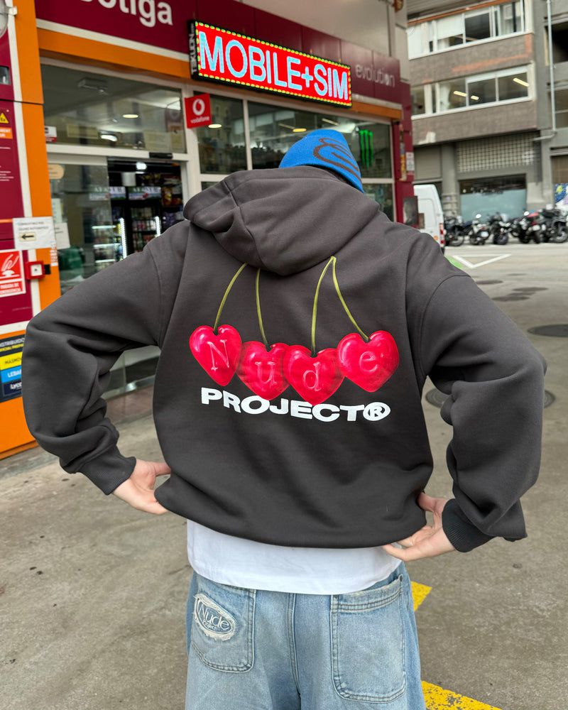 Nude Project Cherry Hoodie Dark Grey | US-51283GVAX