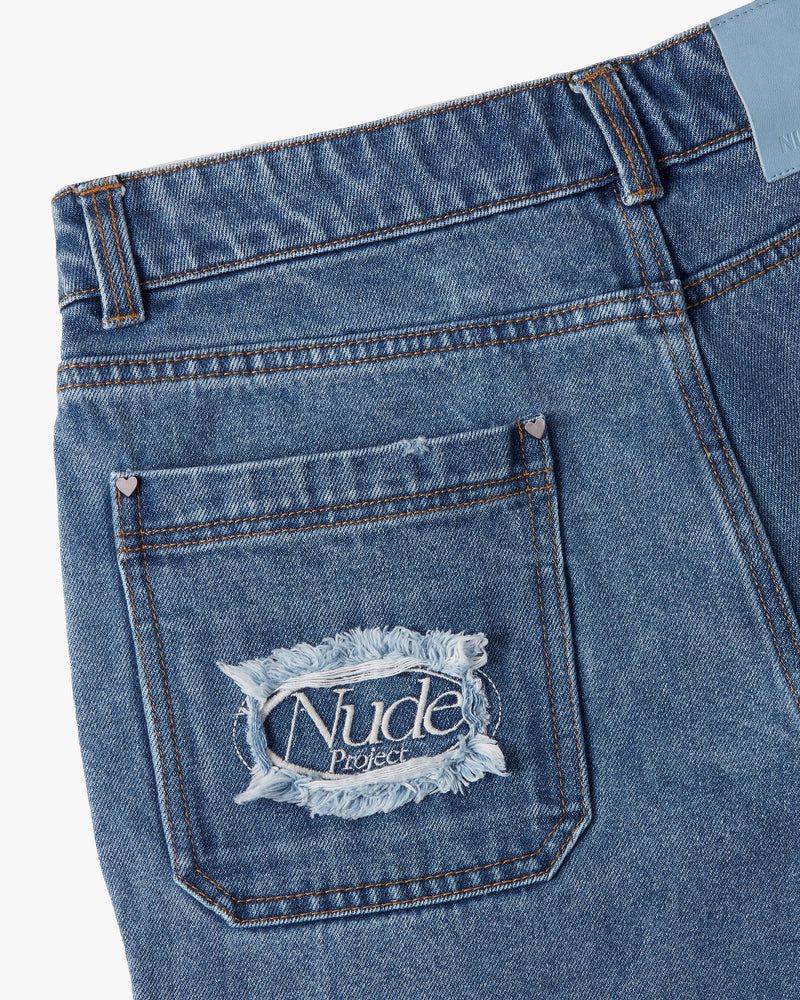 Nude Project Denim Shorts Blue | US-75396LVPK