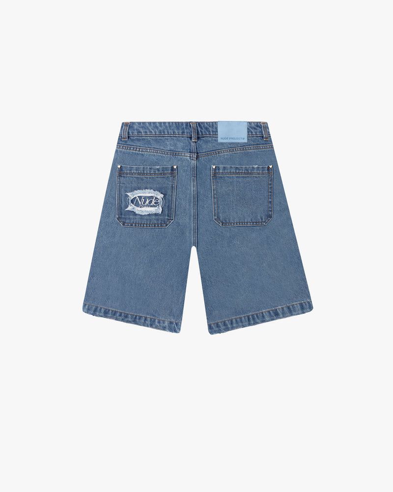 Nude Project Denim Shorts Blue | US-75396LVPK