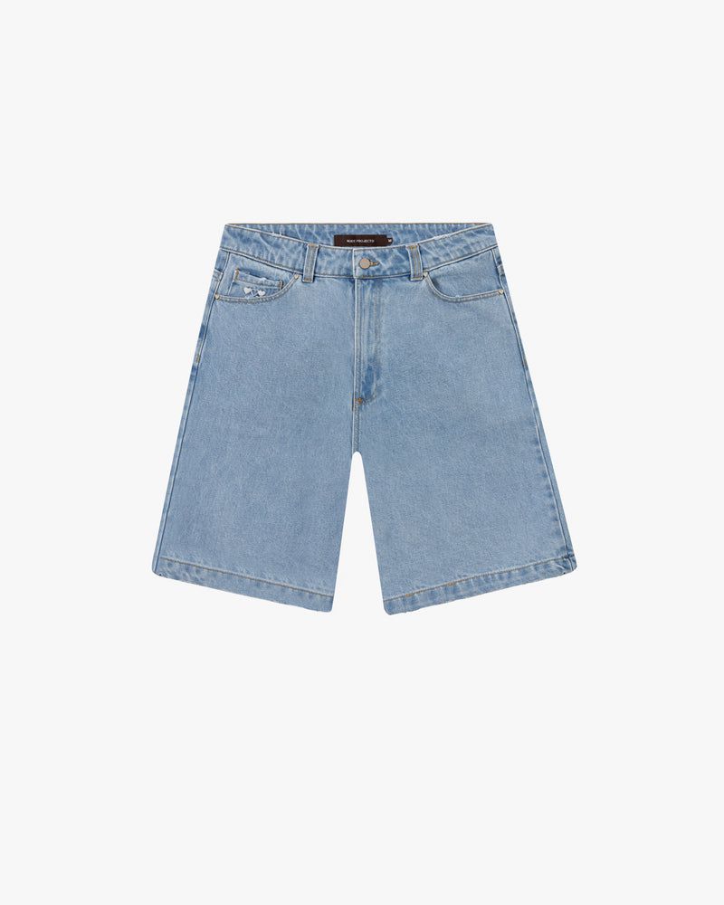 Nude Project Denim Washed Shorts Blue | US-81940CVWU