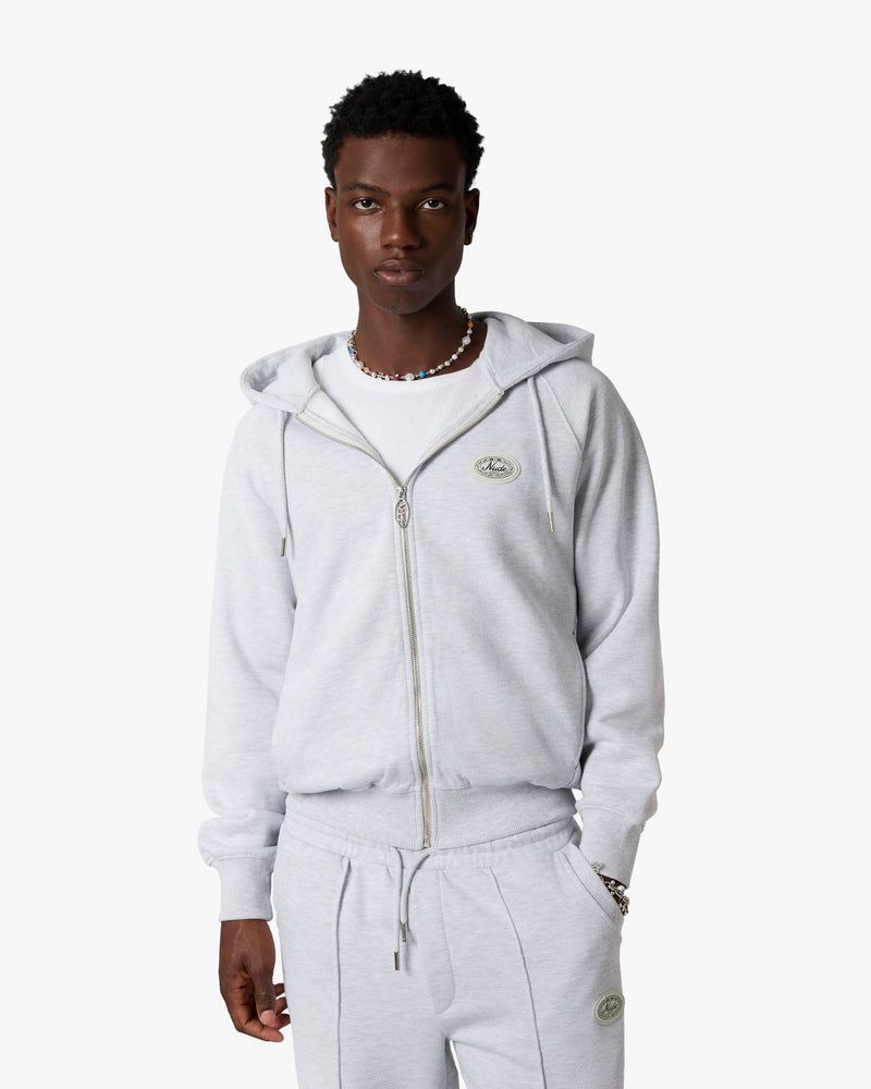 Nude Project Essentials Zip-up Hoodie Grey | US-81297OYWZ