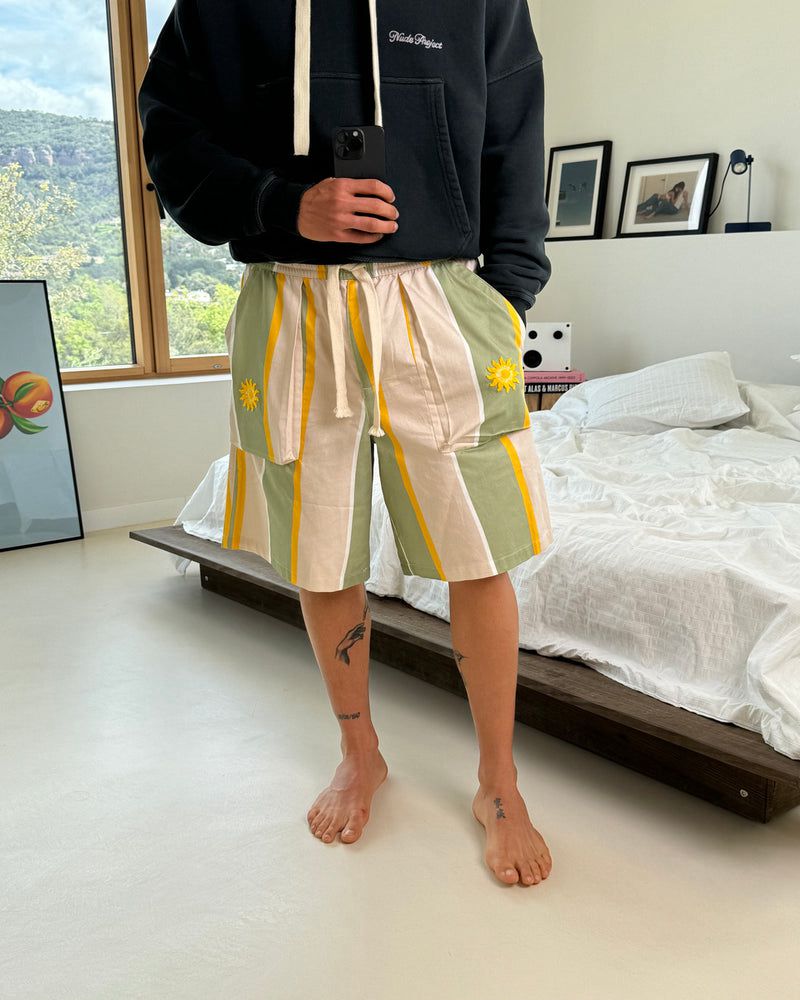 Nude Project Esvedra Shorts Beige / Green | US-90271WPAT