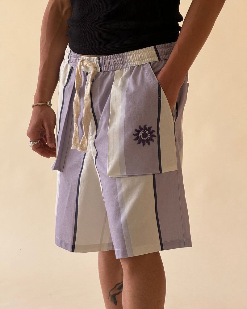 Nude Project Esvedra Shorts Purple / Cream | US-96205AEGM