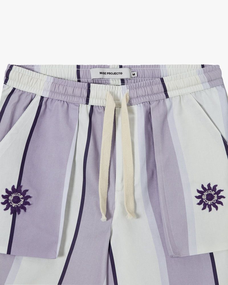 Nude Project Esvedra Shorts Purple / Cream | US-96205AEGM