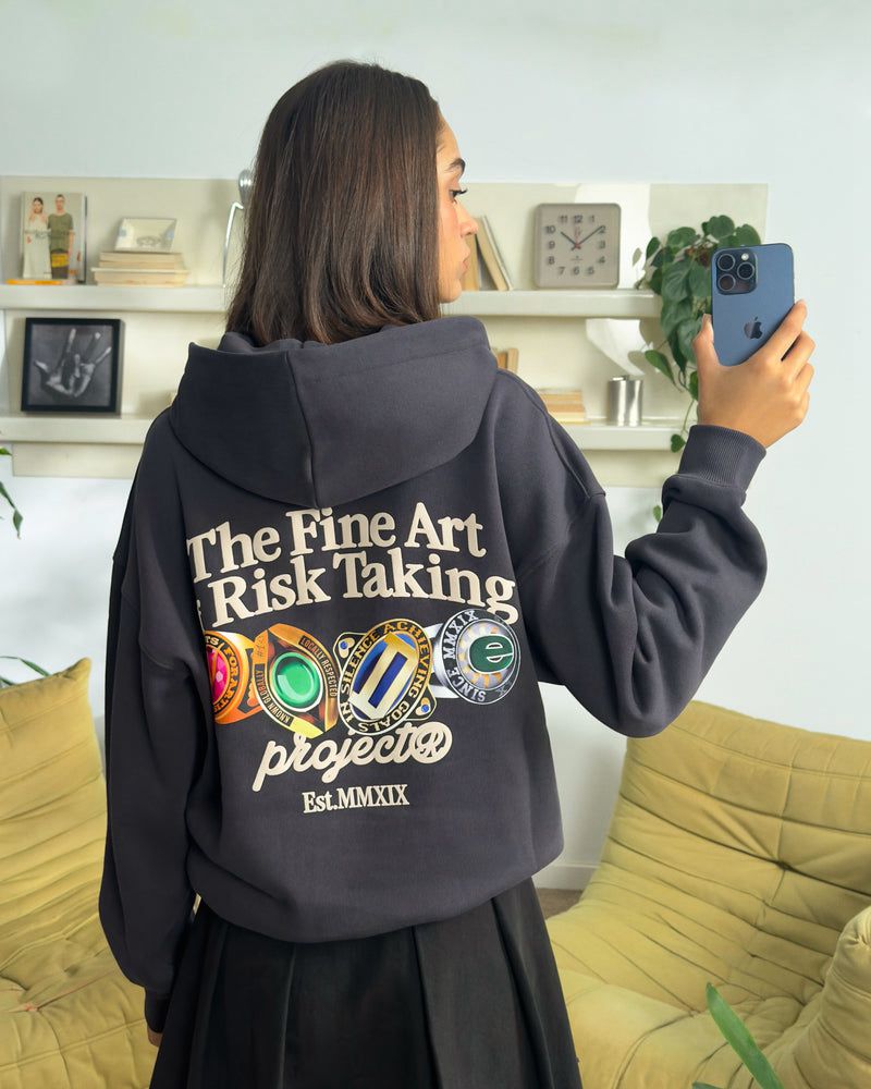 Nude Project Fine Art Hoodie Dark Grey | US-53146DMKT