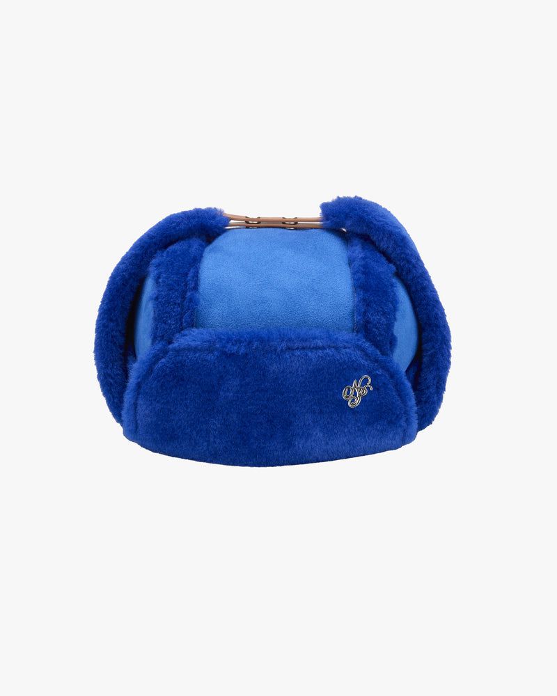Nude Project Fluffy Trapper Earflap Hat Blue | US-15849HPJY
