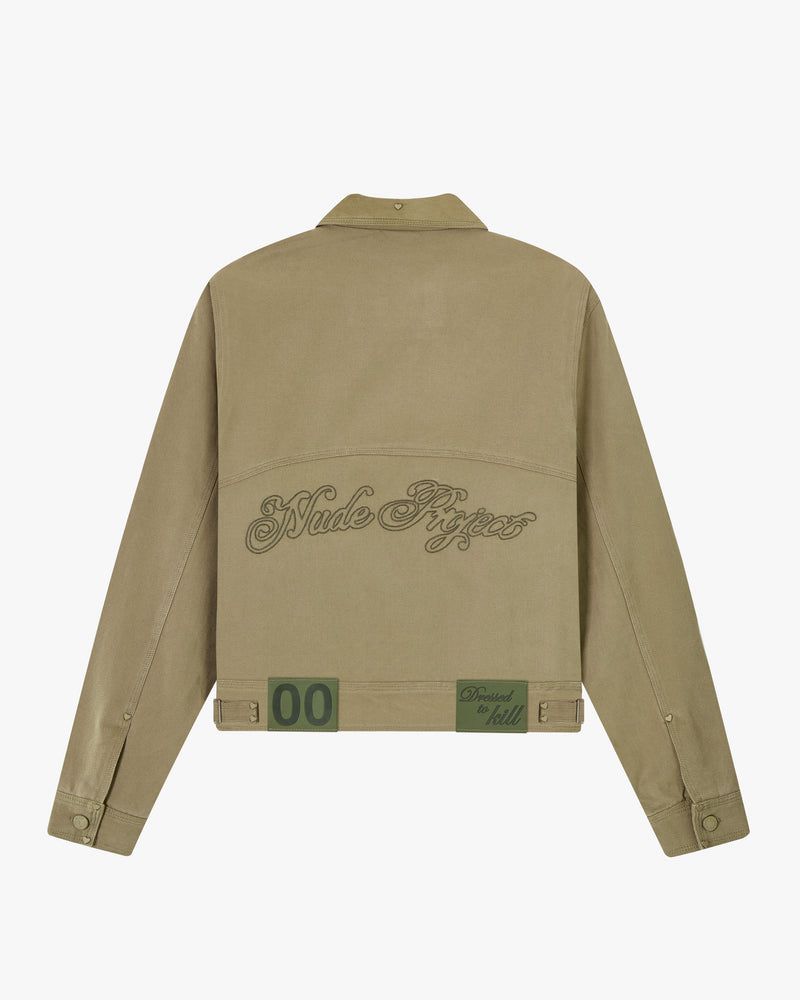 Nude Project Heavy Canvas Trucker Jacket khaki | US-51380PAWZ
