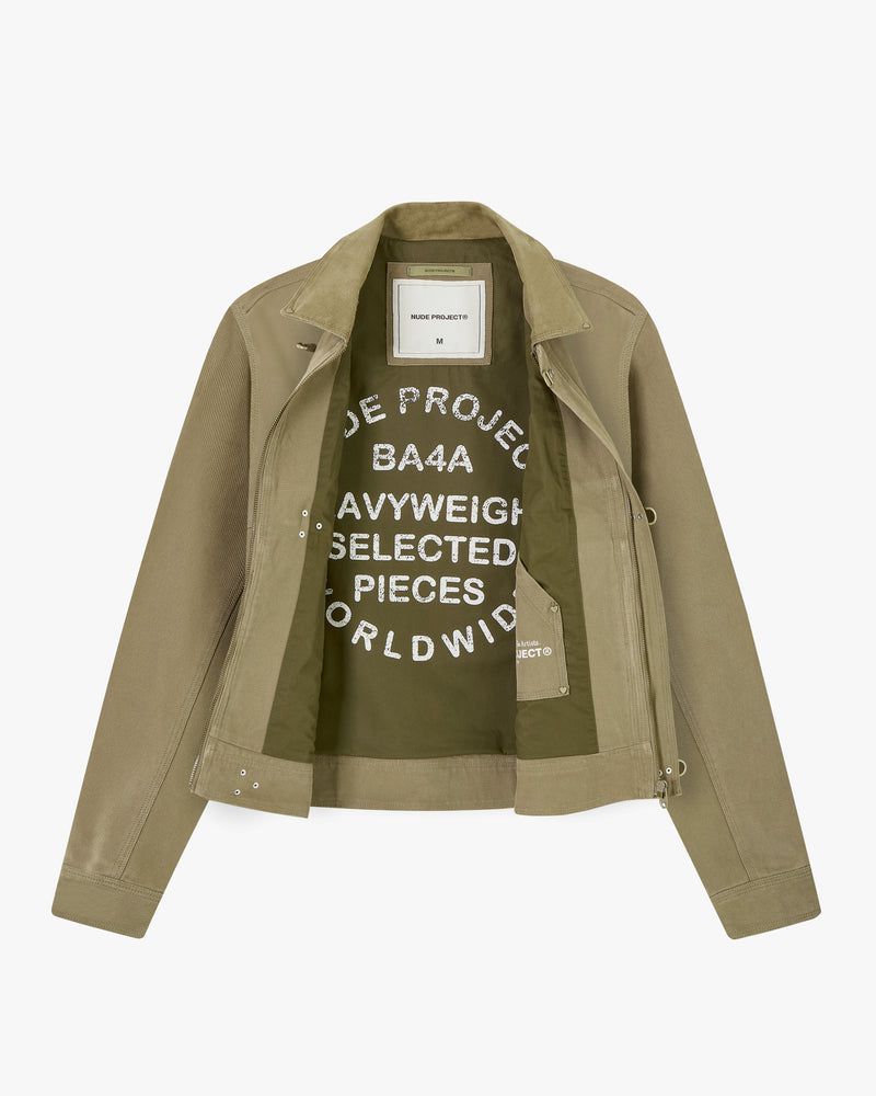 Nude Project Heavy Canvas Trucker Jacket khaki | US-51380PAWZ