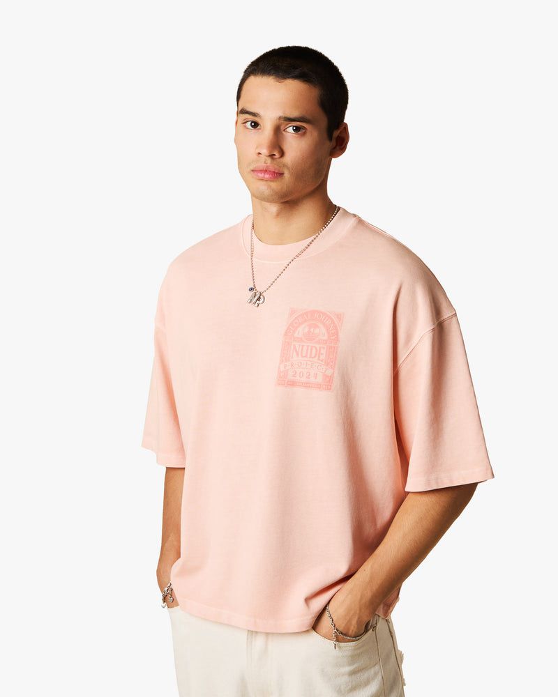 Nude Project Journey Boxy T-shirt Coral | US-32978ZWXN