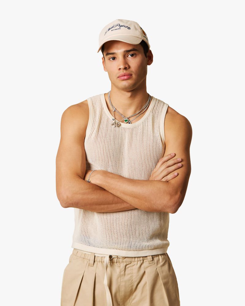 Nude Project Knit Tank Top Cream | US-87145DIZM