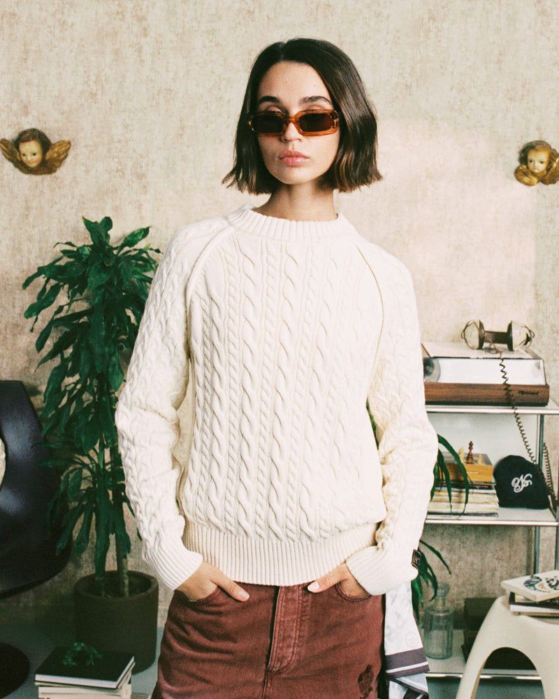 Nude Project La Nonna Sweater Cream | US-92617ILJB