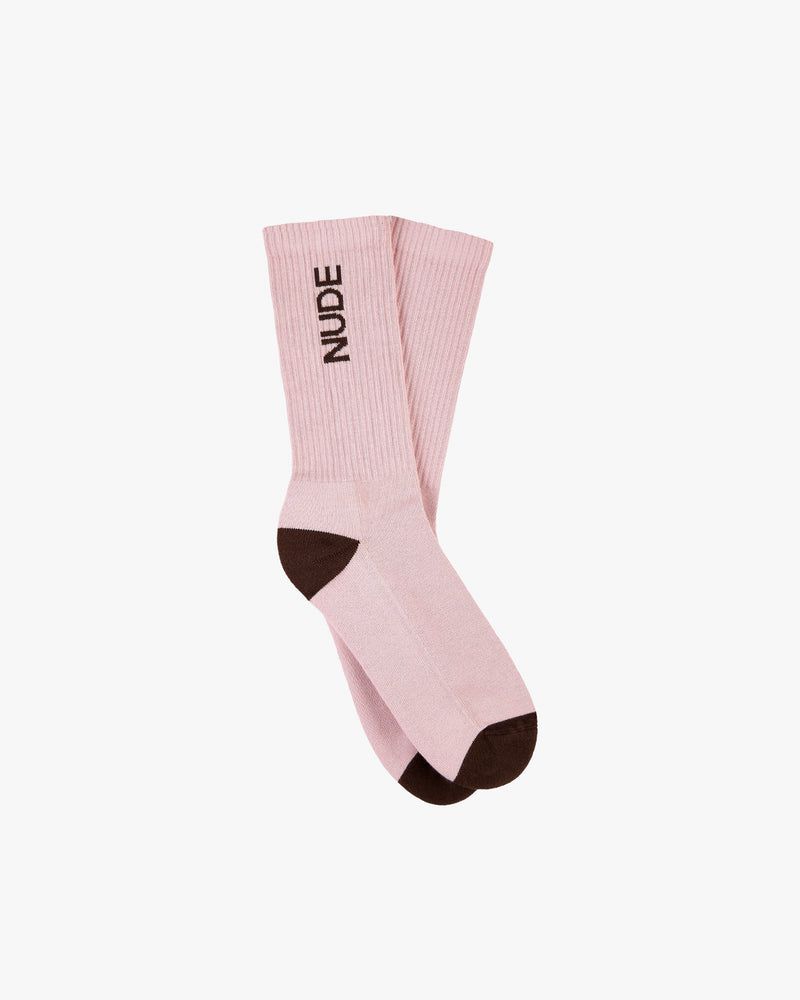 Nude Project Logo 2xpack Socks Brown / Pink | US-98602KAZW