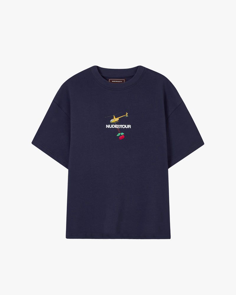 Nude Project Nude Tour T-shirt Navy | US-09832CVZJ