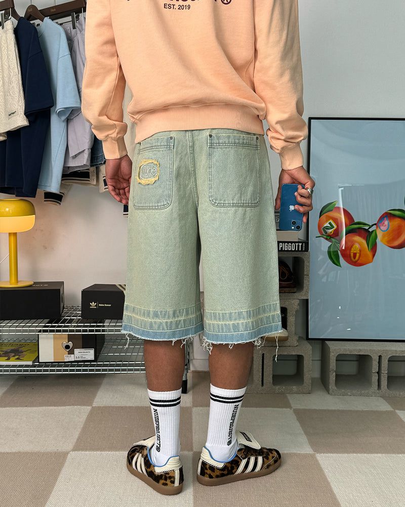 Nude Project Old Baggy Denim Shorts Light Blue | US-69802EZHN