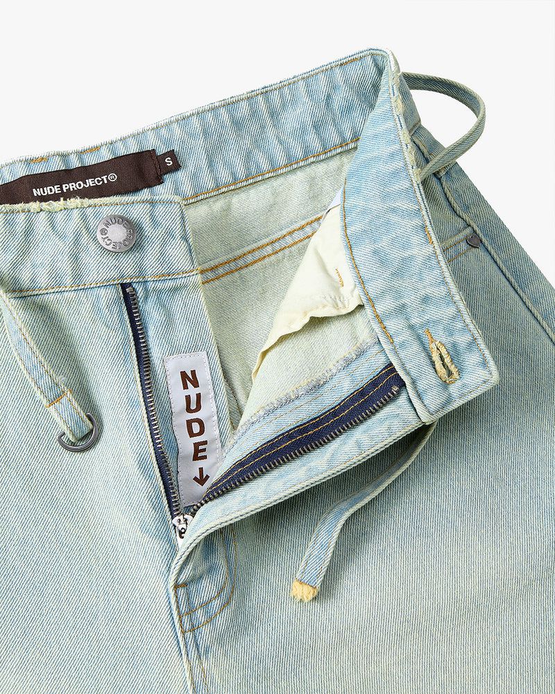 Nude Project Old Baggy Denim Shorts Light Blue | US-69802EZHN