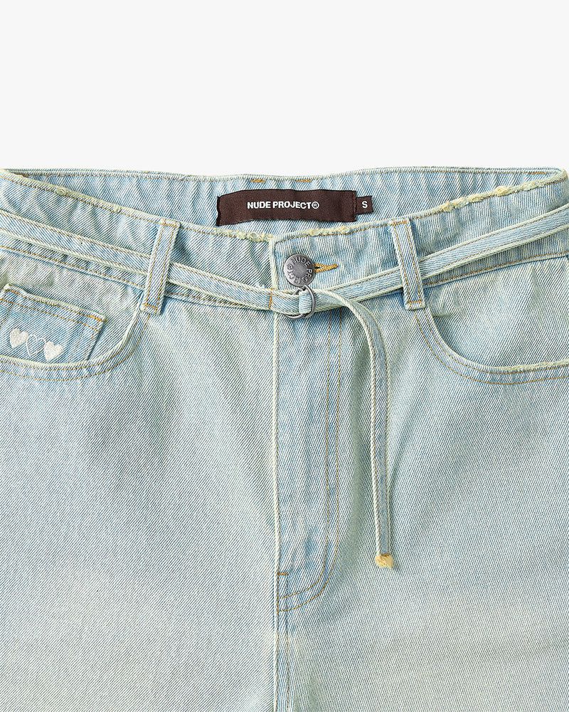 Nude Project Old Baggy Denim Shorts Light Blue | US-69802EZHN