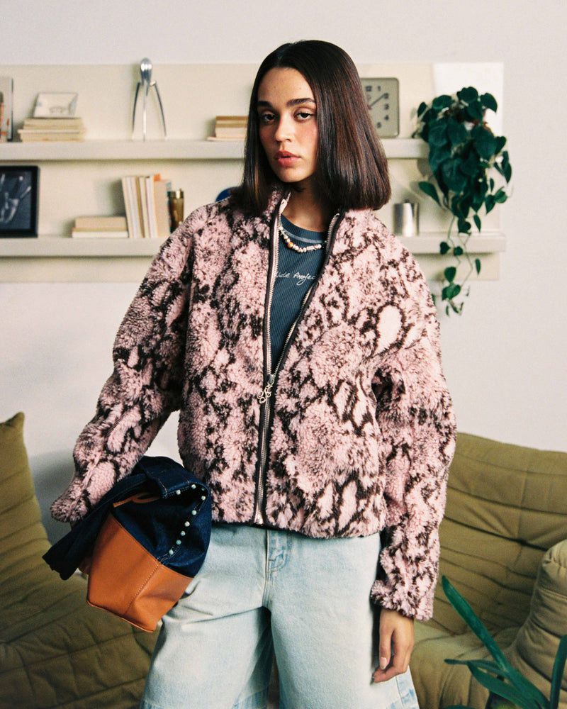 Nude Project Teddy Jacket Light Pink | US-72301VBSA