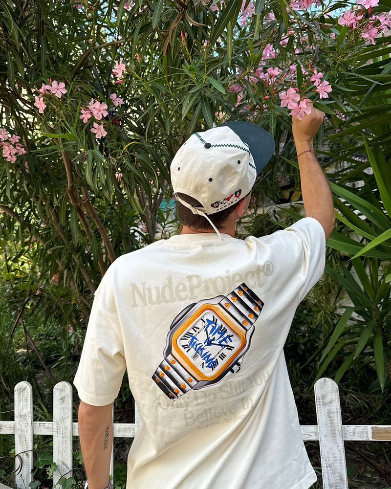 Nude Project Time T-shirt Cream | US-13704KAXS