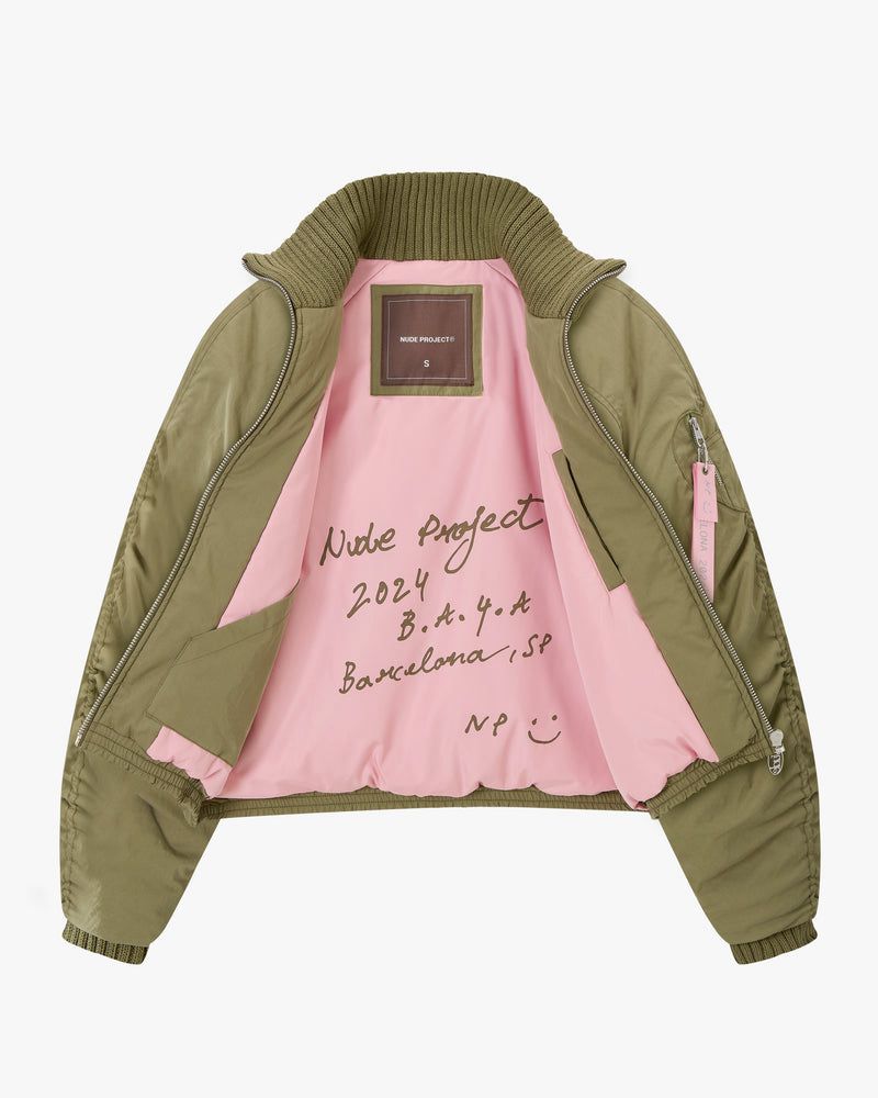 Nude Project Versailles Bomber Jacket khaki | US-21094RWXL