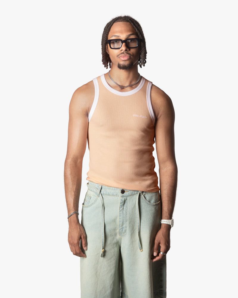Nude Project Waffle Tank Top Coral | US-06532FIHW