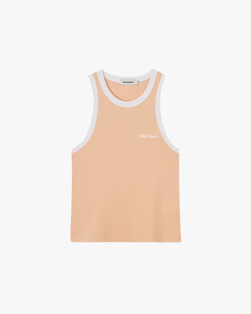 Nude Project Waffle Tank Top Coral | US-06532FIHW