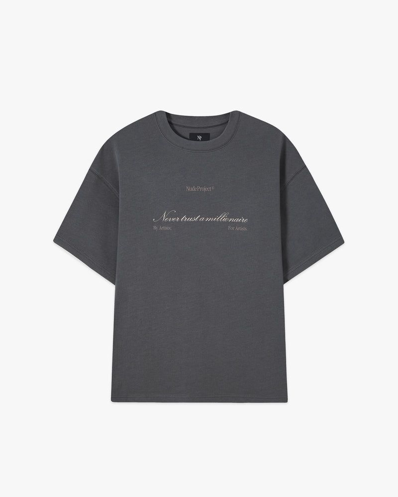 Nude Project Yatch Club T-shirt Dark Grey | US-34269ZITR