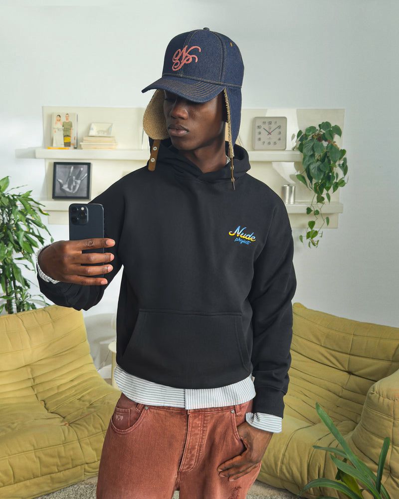 Nude Project Yelo Hoodie Black | US-59310CSPA